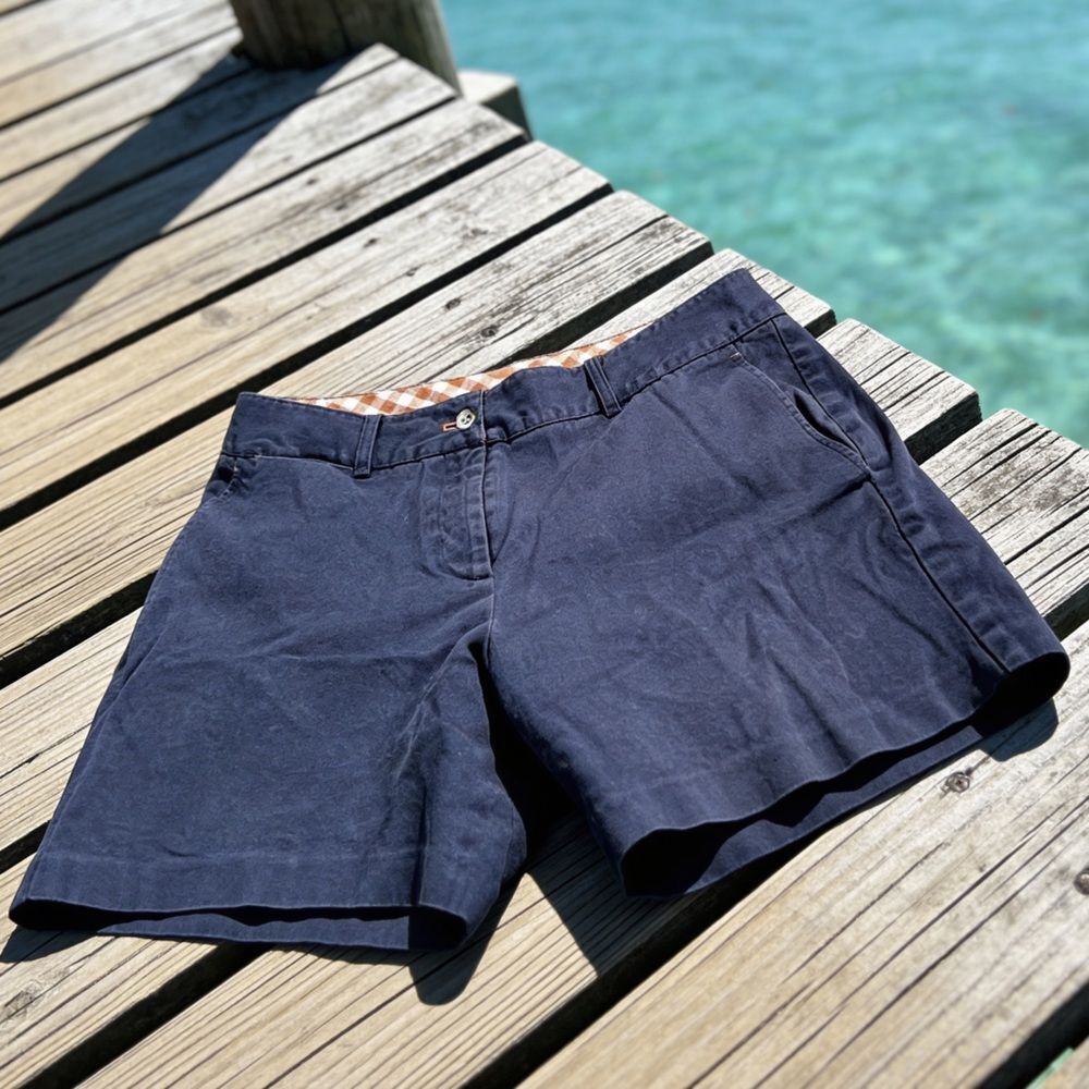 J MCLAUGHLIN WOMENS SHORTS BLUE SIZE 6